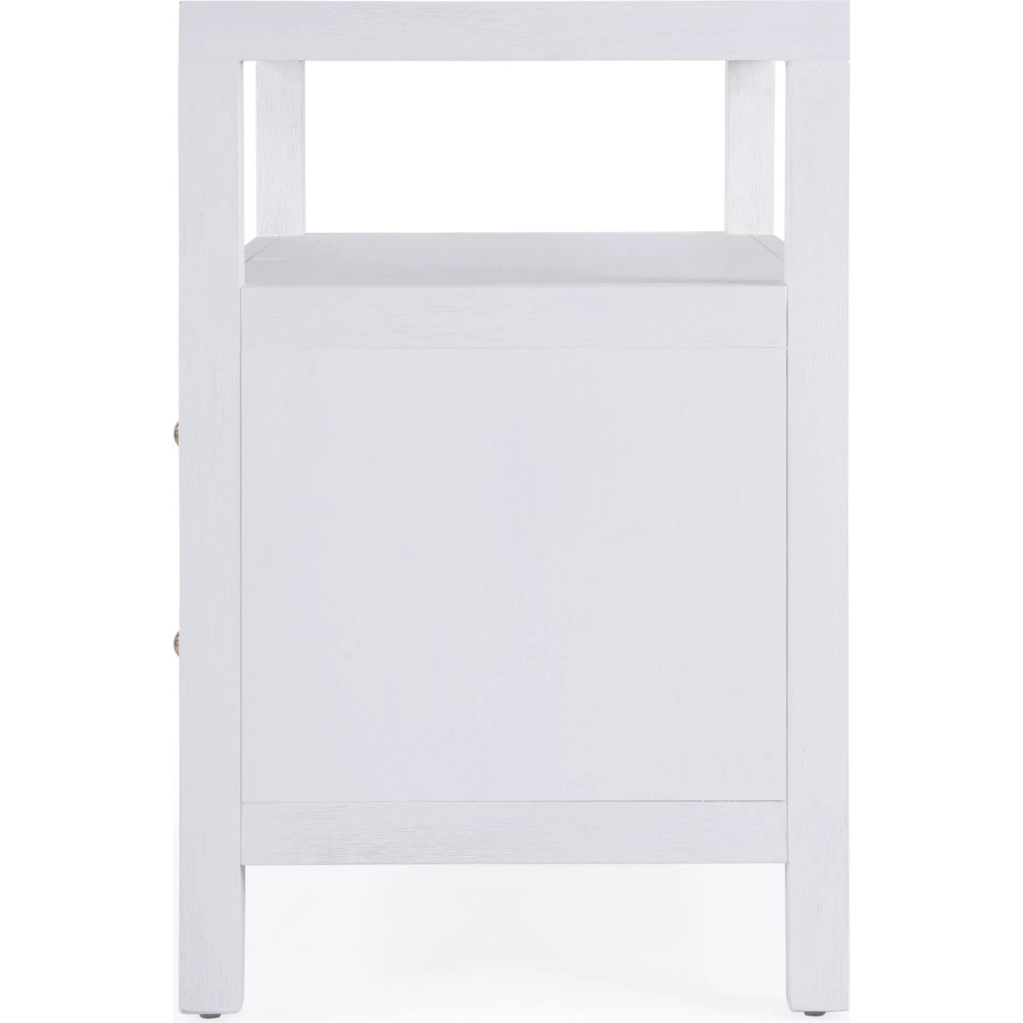 005 SI-2324926 | Unknown | Nora 2 Drawer Nightstand by Butler Specialty Company in white. Made from acacia wood, acacia veneer, solid pine, mdf in a unique style.