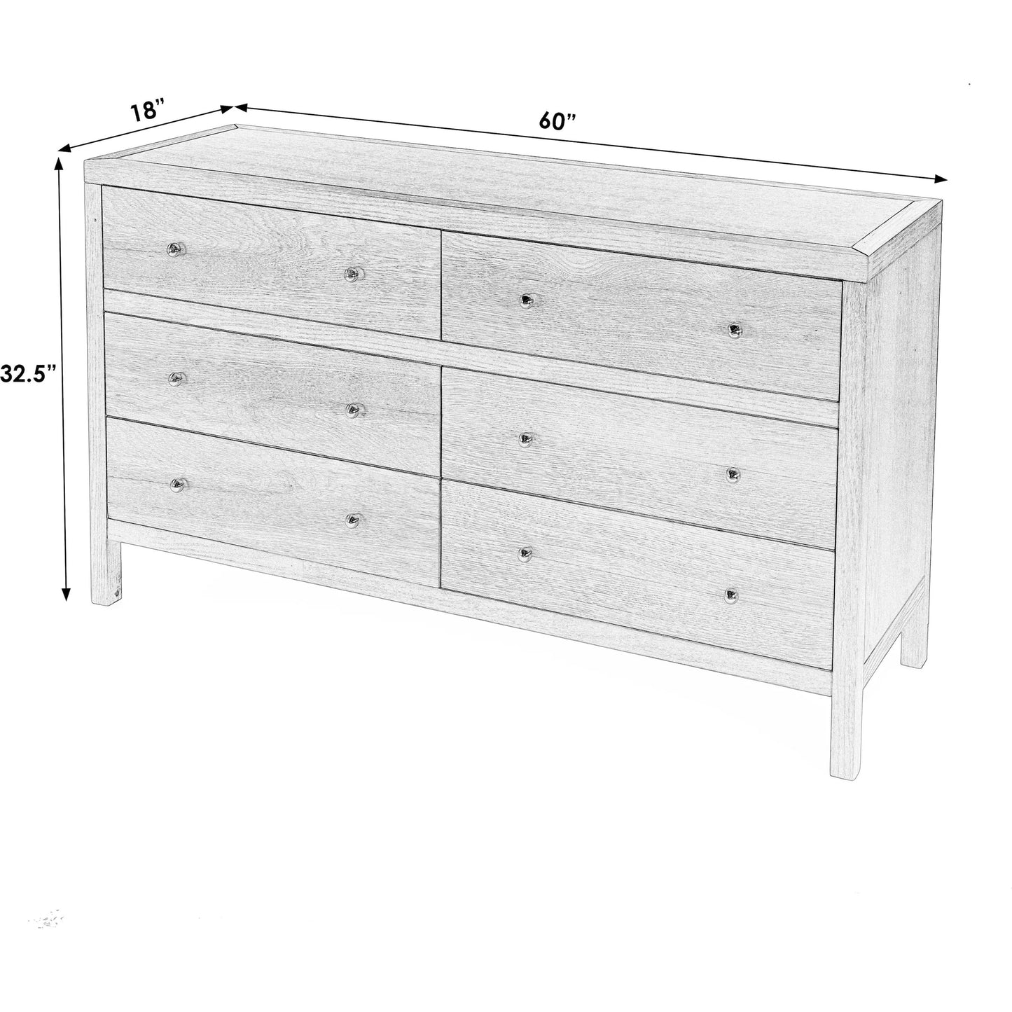 006 SI-2334003 | Additional Silo | Nora 6 Drawer Dresser by Butler Specialty Company. Made from unique in a unique style.