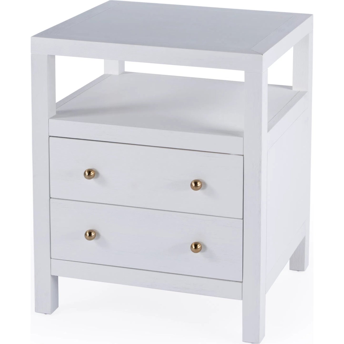 001 SI-2324925 | Primary Silo | Nora Nightstand by Butler Specialty Company in white. Made from acacia wood, acacia veneer, solid pine, mdf in a unique style.