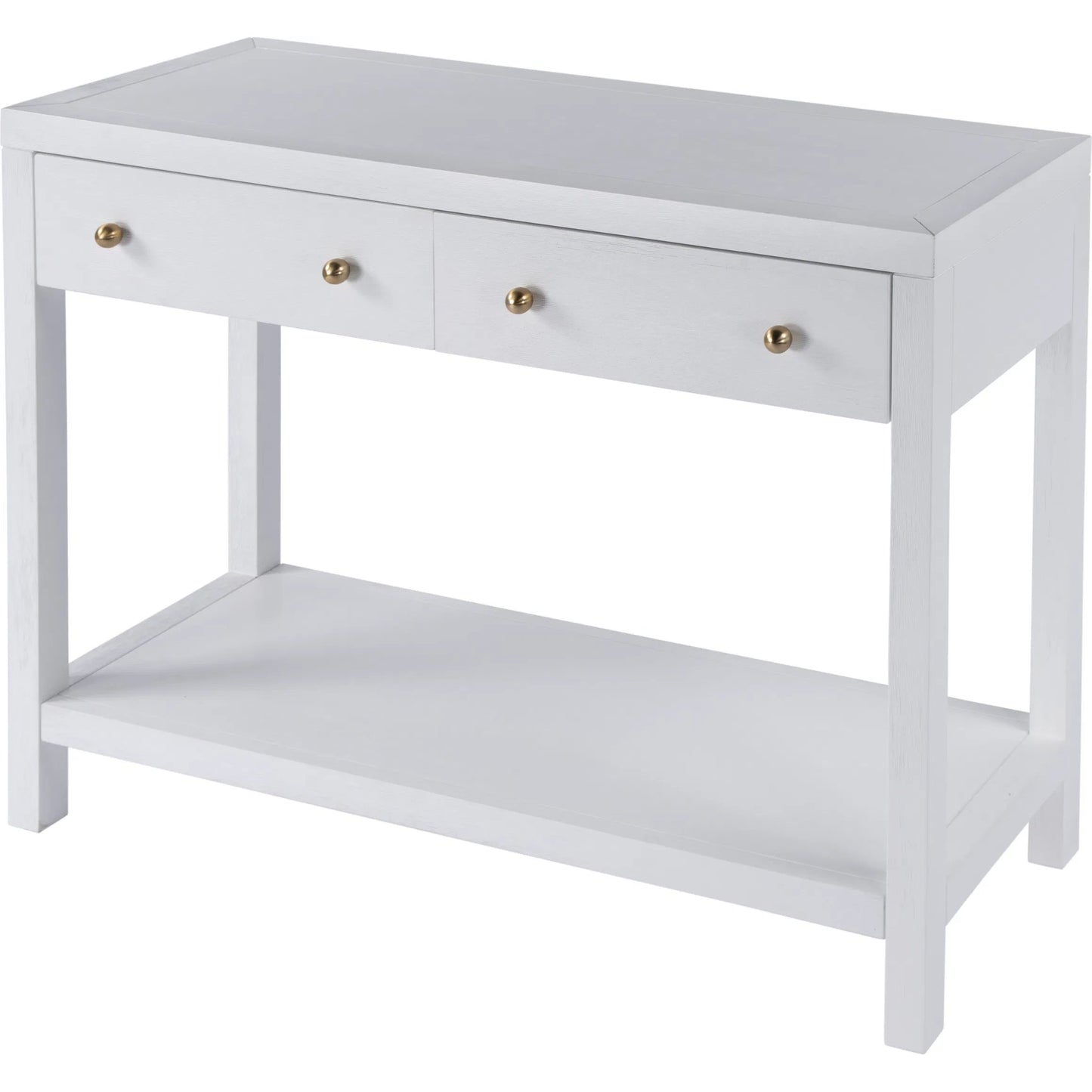 001 SI-2324928 | Primary Silo | Nora 2 Drawer Console Table by Butler Specialty Company in white. Made from acacia wood, acacia veneer, solid pine, mdf in a unique style.