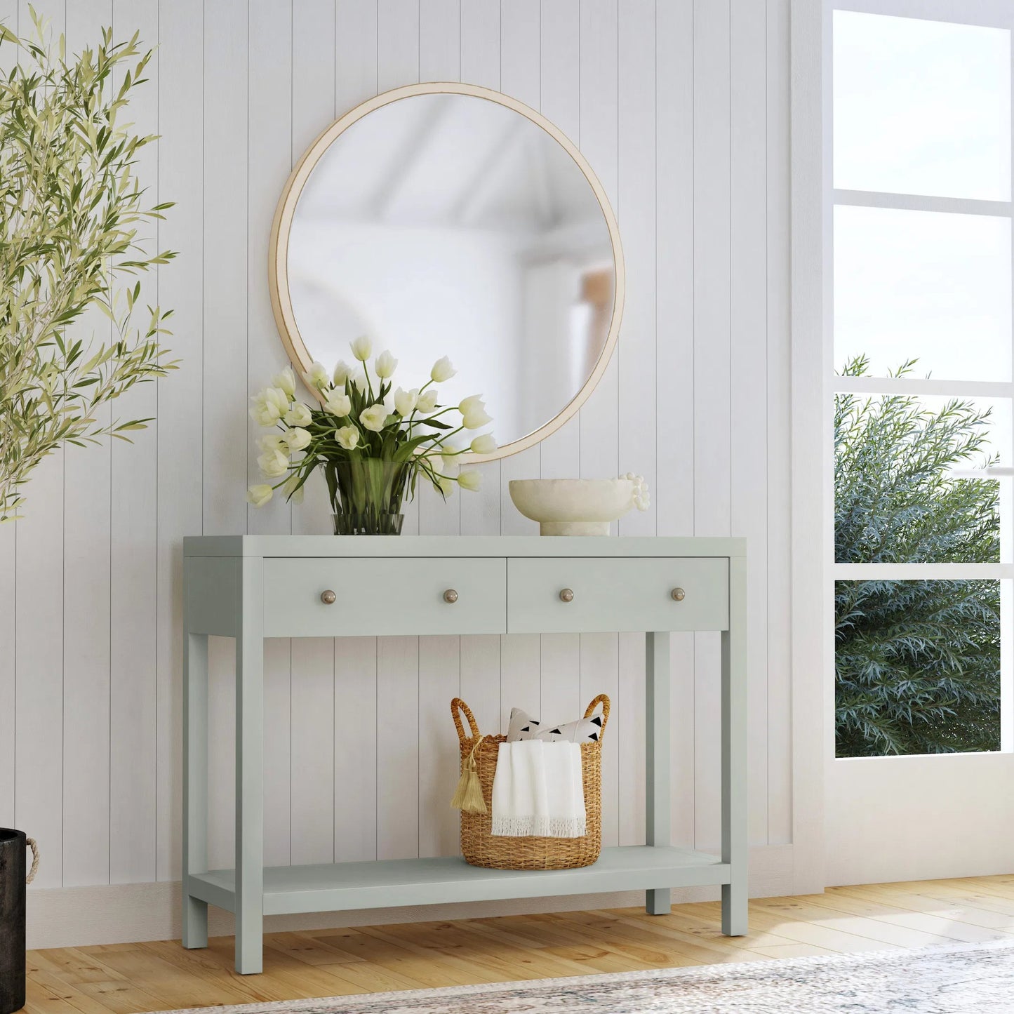 008 SI-2333996 | Lifestyle | Nora 2 Drawer Console Table by Butler Specialty Company. Made from acacia wood, acacia veneer, mdf, pine wood in a unique style.