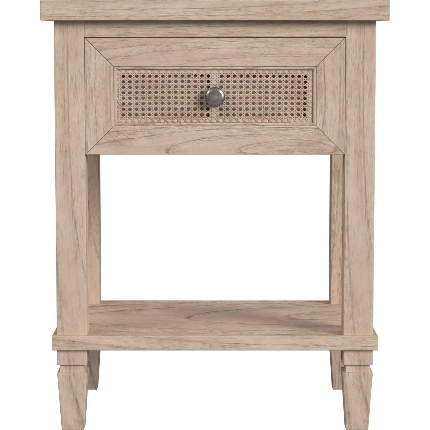 002 SI-2155845 | Primary Silo | Flagstaff Nightstand by Butler Specialty Company in natural and desert sand. Made from mindi wood: 70%, mdf: 25%, rattan weave cane: 5% in a cottage & farmhouse style.