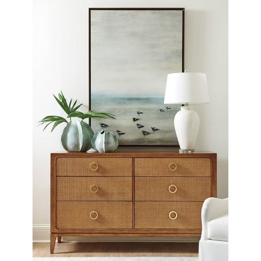 Beckett Double Dresser by Tommy Bahama Home in sierra. Made from unique in a transitional style.