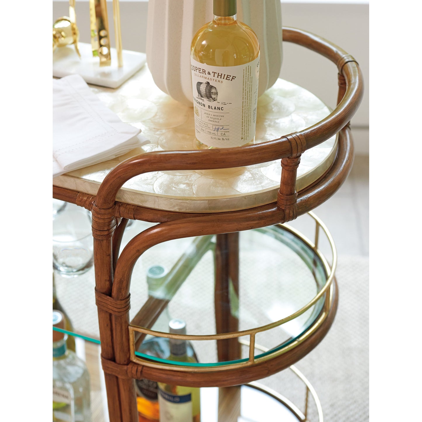 002 SI-1823560 | Additional Silo | Toscana Bar Cart by Tommy Bahama Home. Made from unique in a traditional style.