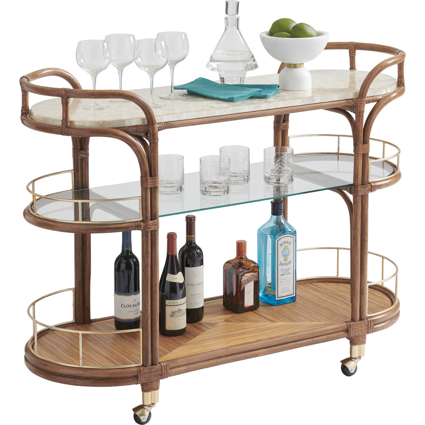 001 SI-1823560 | Additional Silo | Toscana Bar Cart by Tommy Bahama Home. Made from unique in a traditional style.