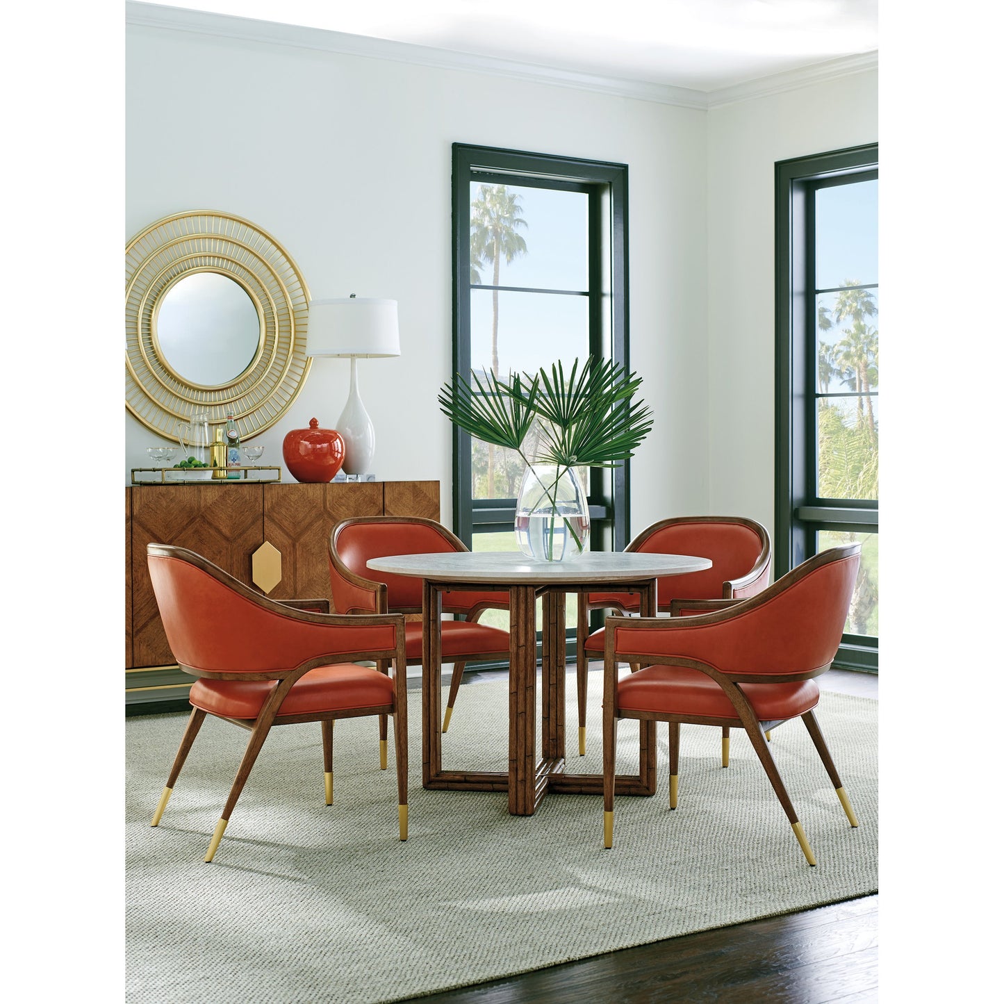 004 SI-1823491 | Lifestyle | Ambrose Mirror by Tommy Bahama Home in gold. Made from unique in a transitional style.