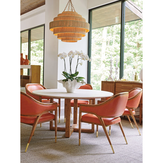Woodard Dining Table by Tommy Bahama Home in sierra. Made from unique in a transitional style.