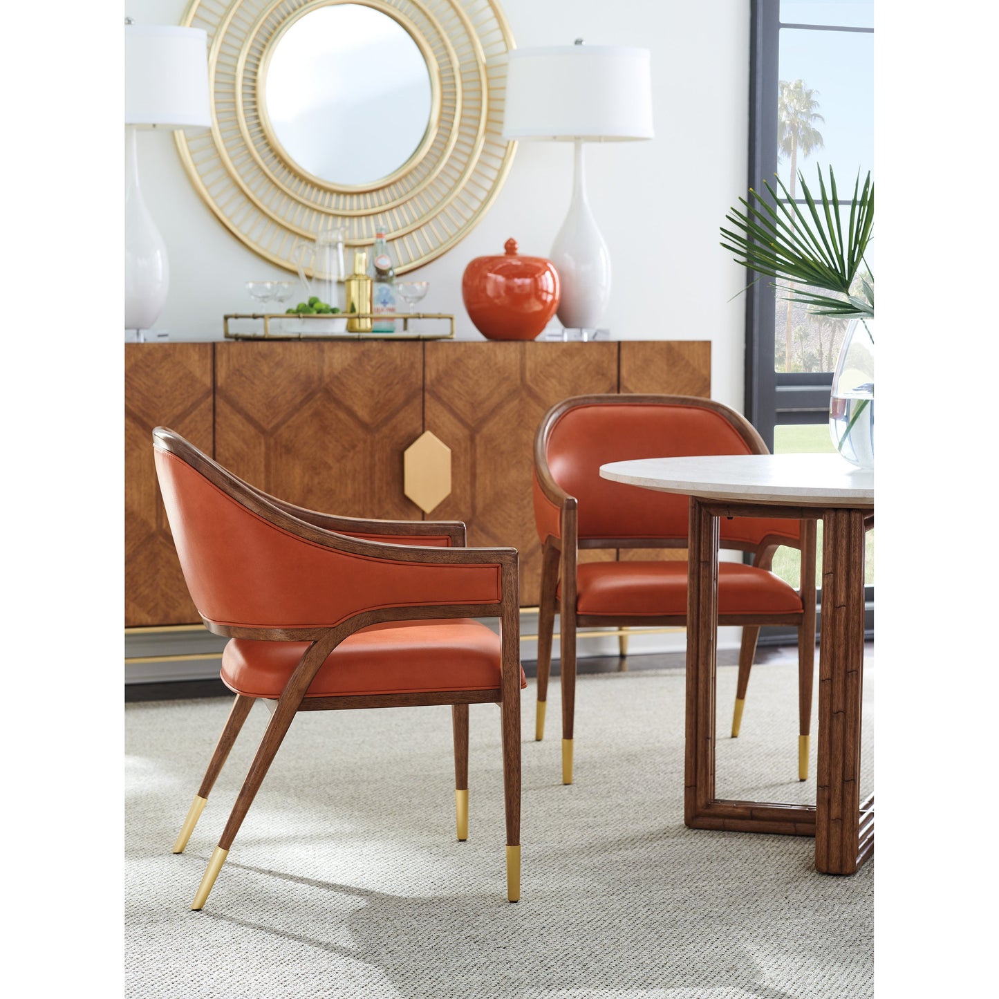 003 SI-1823491 | Additional Silo | Ambrose Mirror by Tommy Bahama Home in gold. Made from unique in a transitional style.