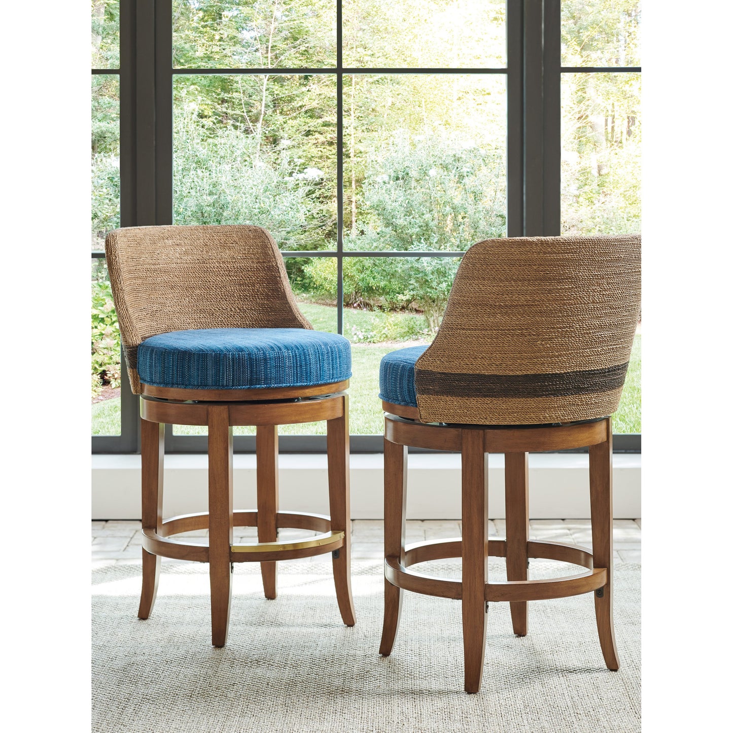 003 SI-1823523 | Additional Silo | Kipton Swivel Counter Stool by Tommy Bahama Home in sierra. Made from unique in a transitional style.