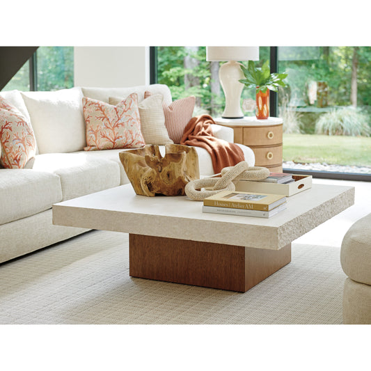 Shadow Mountain Cocktail Table by Tommy Bahama Home in sierra. Made from unique in a transitional style.