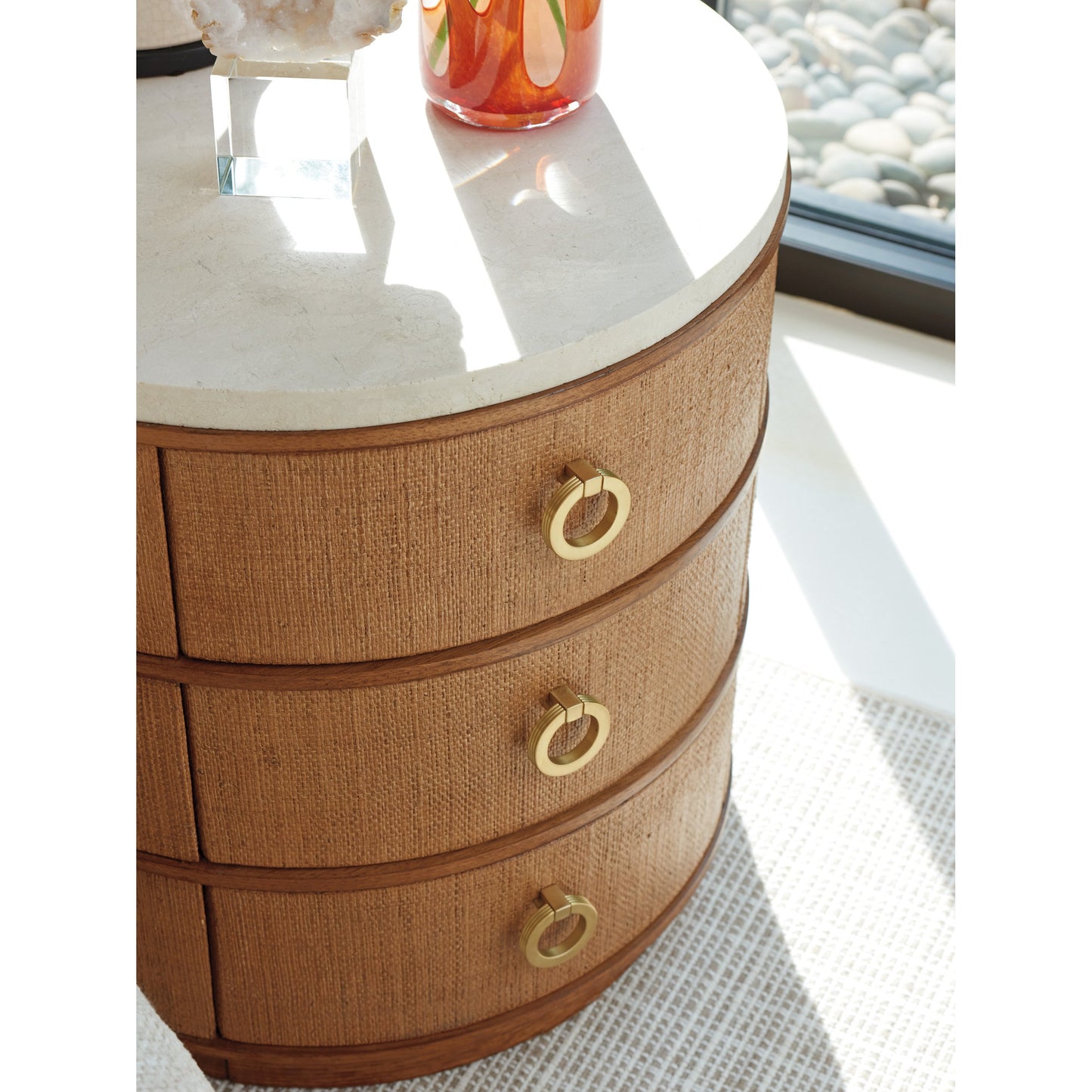 004 SI-1823495 | Additional Silo | Banning Raffia Lamp Table by Tommy Bahama Home. Made from unique in a transitional style.