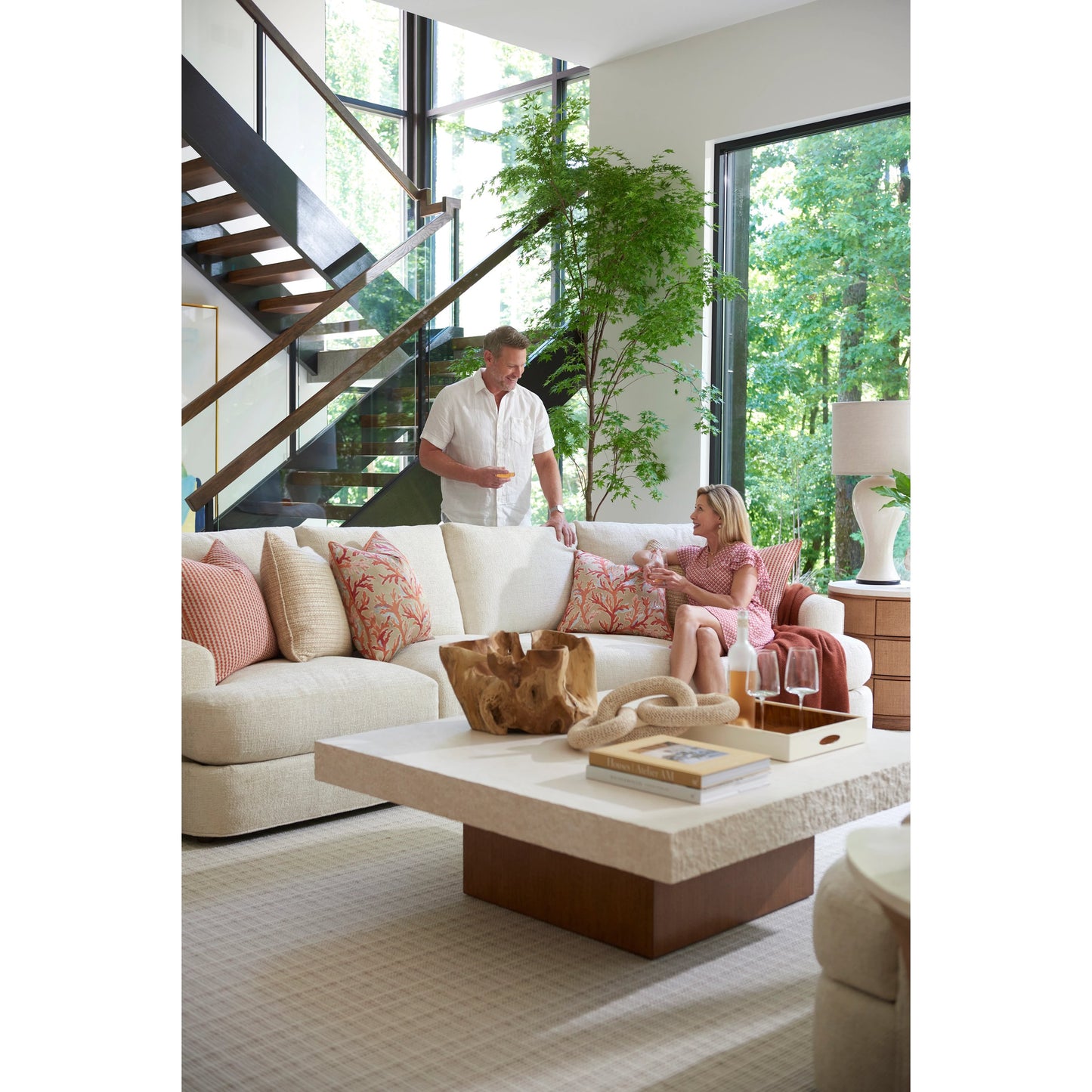 012 SI-1823549 | Lifestyle | Shadow Mountain Cocktail Table by Tommy Bahama Home in sierra. Made from unique in a transitional style.
