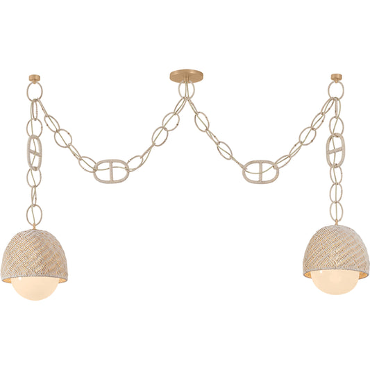 000 SI-2544349 | Primary Silo | Piasu Linear by Corbett in champagne leaf. Made from abaca, natural woven in a unique style.