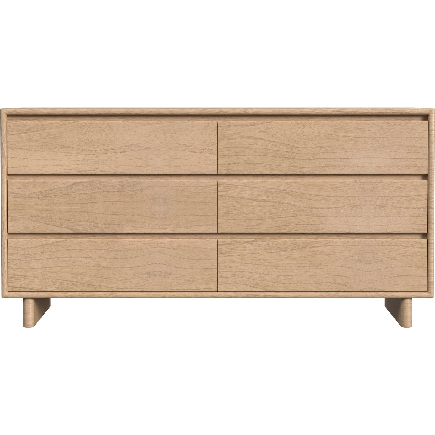 003 SI-2333945 | Additional Silo | Halmstad 6 Drawer Dresser by Butler Specialty Company in light brown. Made from mdf: 50%, mindi wood: 40%, mindi veneer: 10% in a unique style.