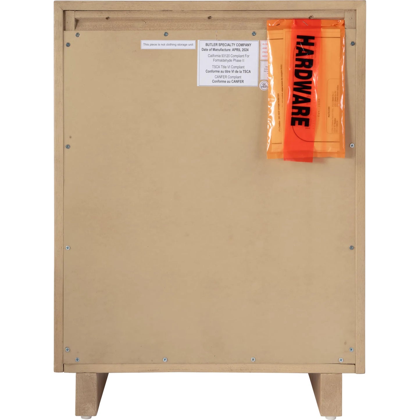 006 SI-2333942 | Additional Silo | Halmstad 3 Drawer Narrow Nightstand by Butler Specialty Company in light brown. Made from mdf: 50%, mindi wood: 40%, mindi veneers: 10% in a unique style.