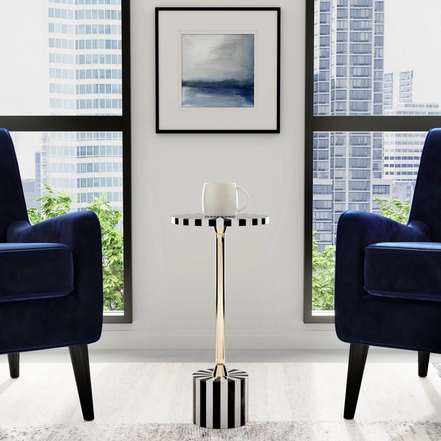 011 SI-2324937 | Lifestyle | Zane Side Table by Butler Specialty Company. Made from stainless steel, aluminum, mdf, bone, resin in a eclectic & global style.