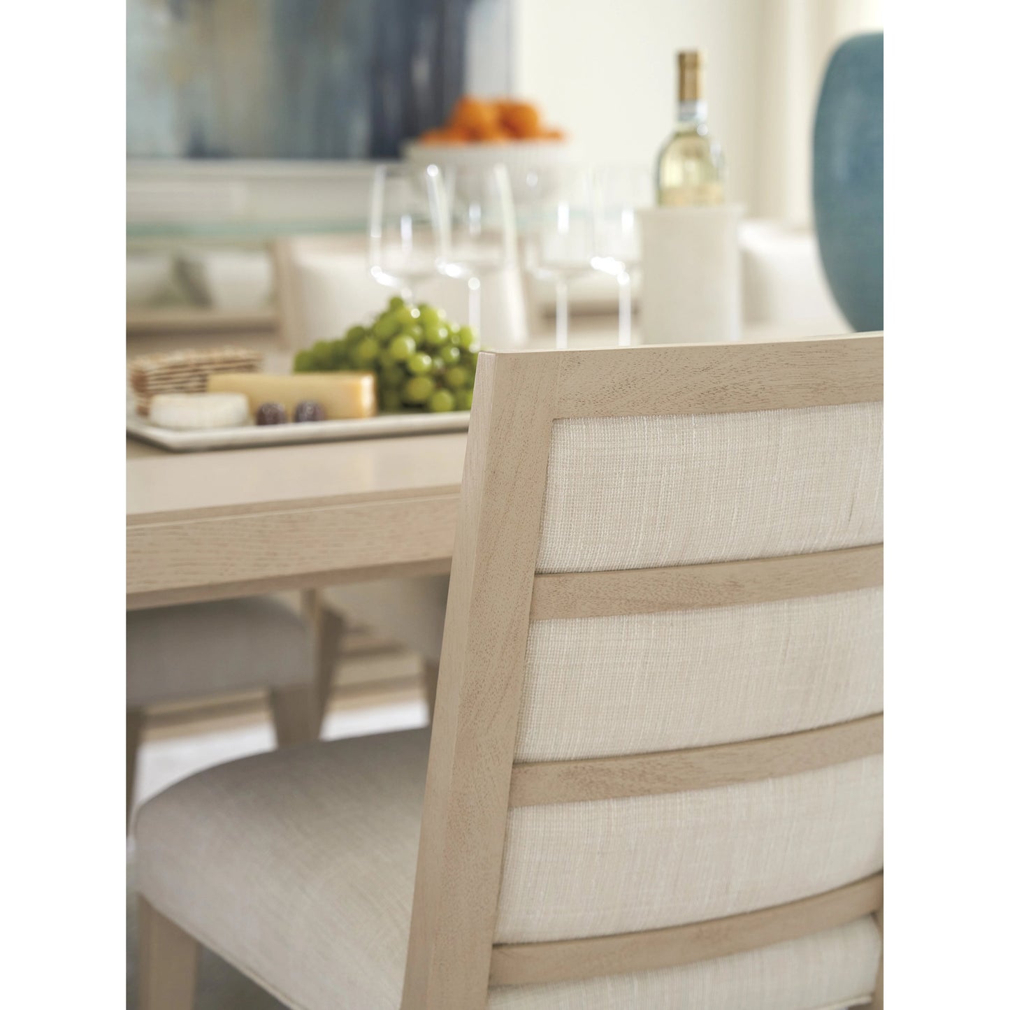004 SI-2136887 | Closeup | Nicholas Upholstered Side Chair by Tommy Bahama Home in sand drift. Made from unique in a modern style.