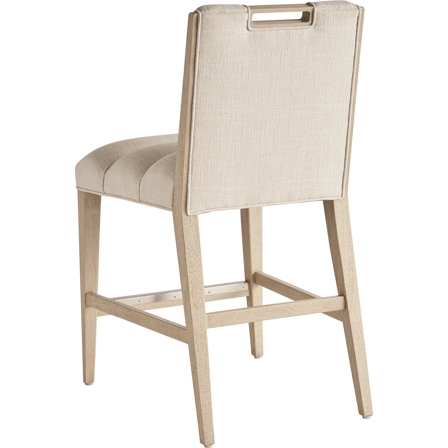 002 SI-2136896 | Additional Silo | Greer Channeled Upholstered Counter Stool by Tommy Bahama Home in sand drift. Made from unique in a modern style.