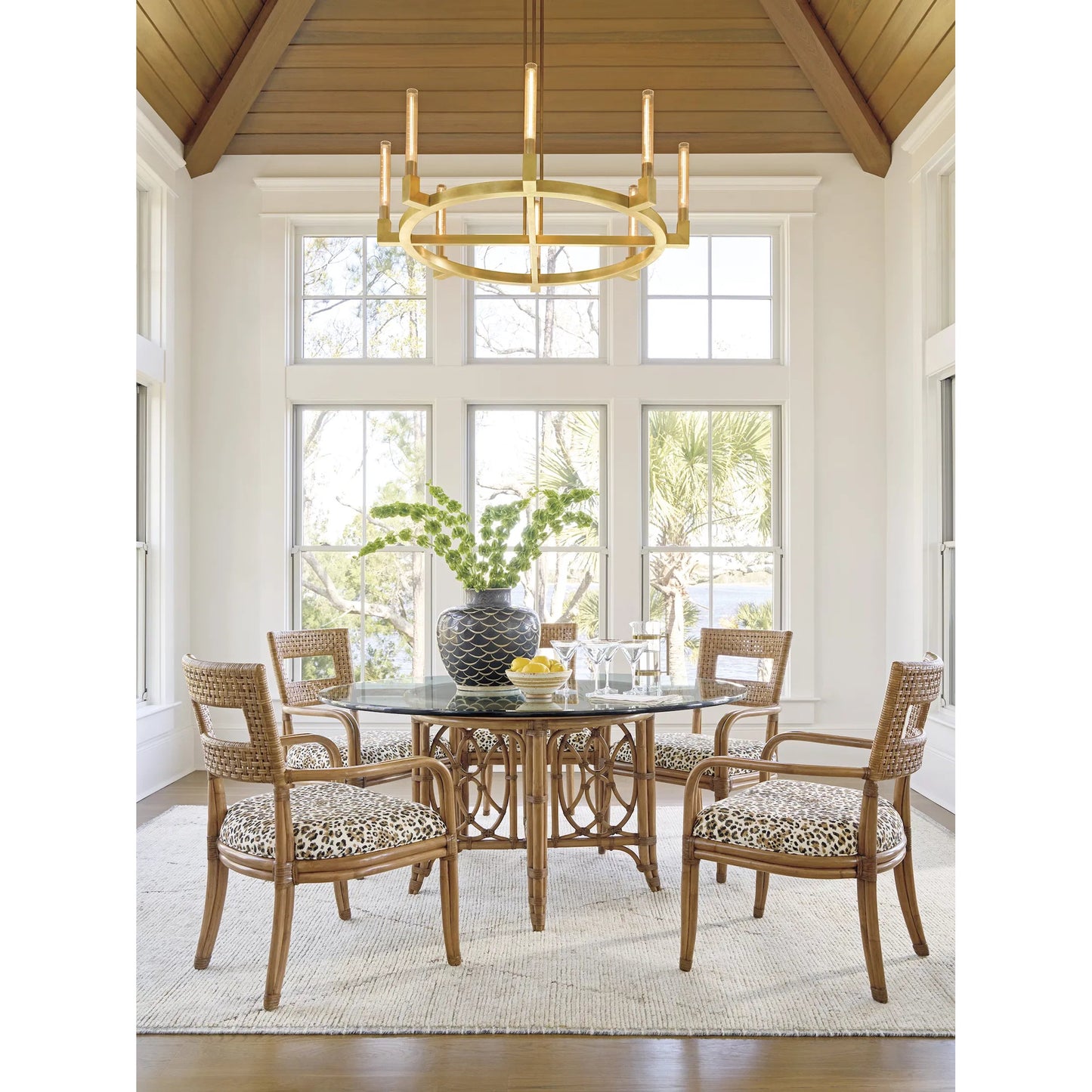 010 SI-2243957 | Lifestyle | Emerald Bay 60" Dining Table by Tommy Bahama Home in sunwashed. Made from unique in a unique style.