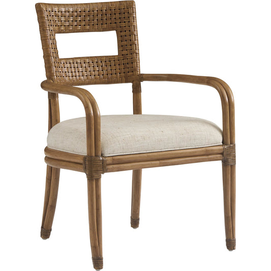 001 SI-2243960 | Primary Silo | Delano Woven Arm Chair by Tommy Bahama Home in sunwashed. Made from unique in a rustic style.
