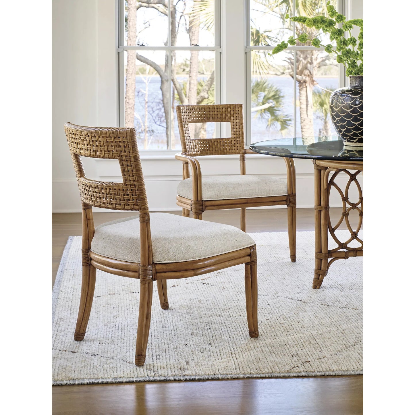 004 SI-2243959 | Additional Silo | Delano Woven Side Chair by Tommy Bahama Home in sunwashed. Made from unique in a unique style.