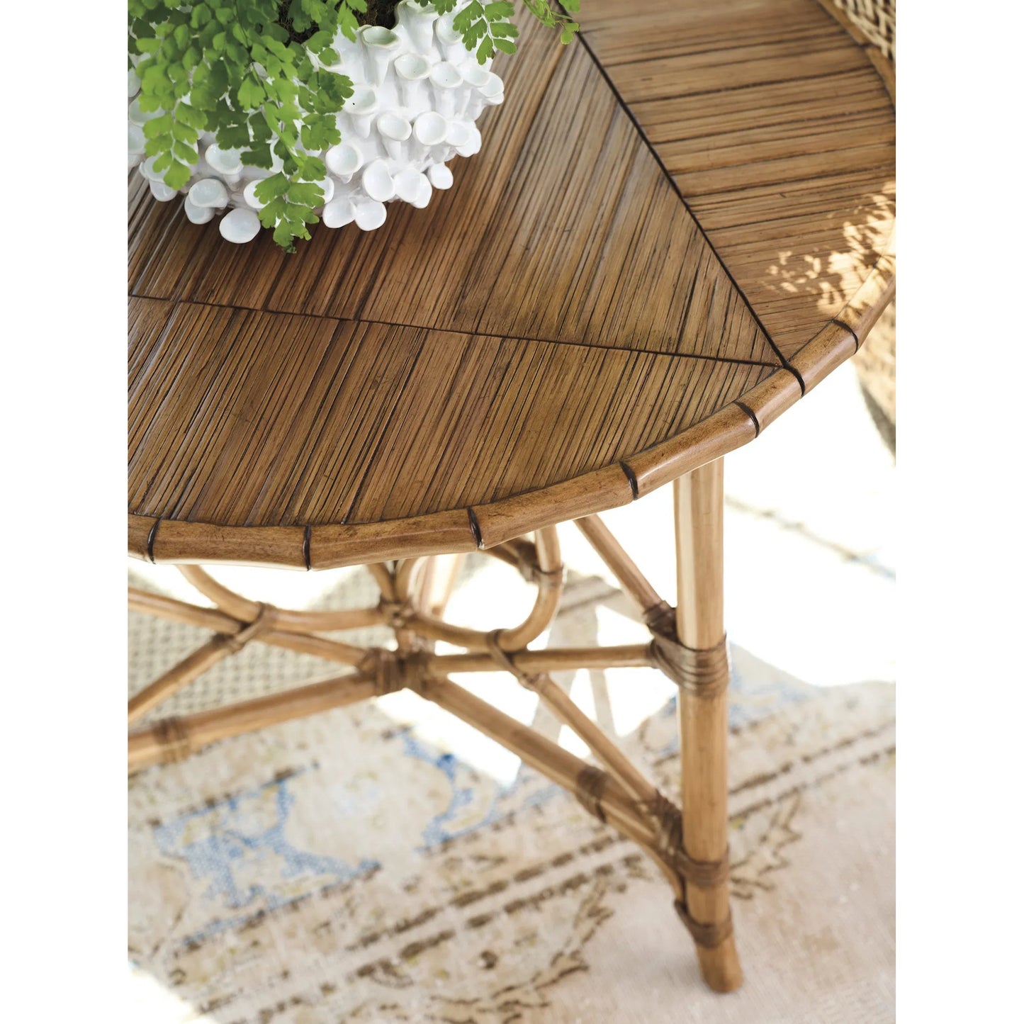 009 SI-2243972 | Closeup | Palm Island Drop-Leaf Accent Table by Tommy Bahama Home in sunwashed. Made from unique in a unique style.