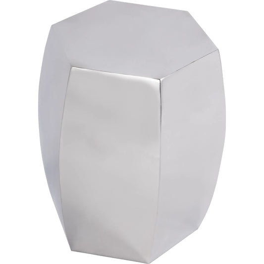 Carter Side Table by Butler Specialty Company in silver. Made from stainless steel in a modern style.