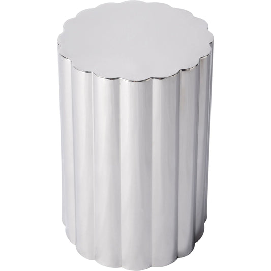 Norwich Side Table by Butler Specialty Company in silver. Made from stainless steel in a modern style.