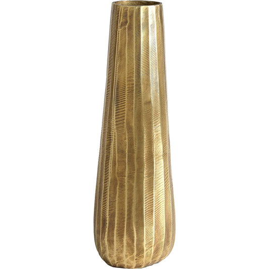 Chased Round Vase by Global Views in antique brass. Made from unique in a modern style.