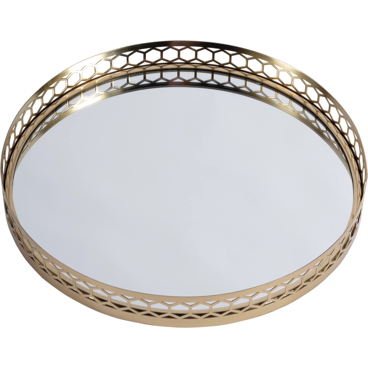003 SI-2324899 | Additional Silo | Geneva Serving Tray by Butler Specialty Company in gold. Made from stainless steel, glass in a unique style.