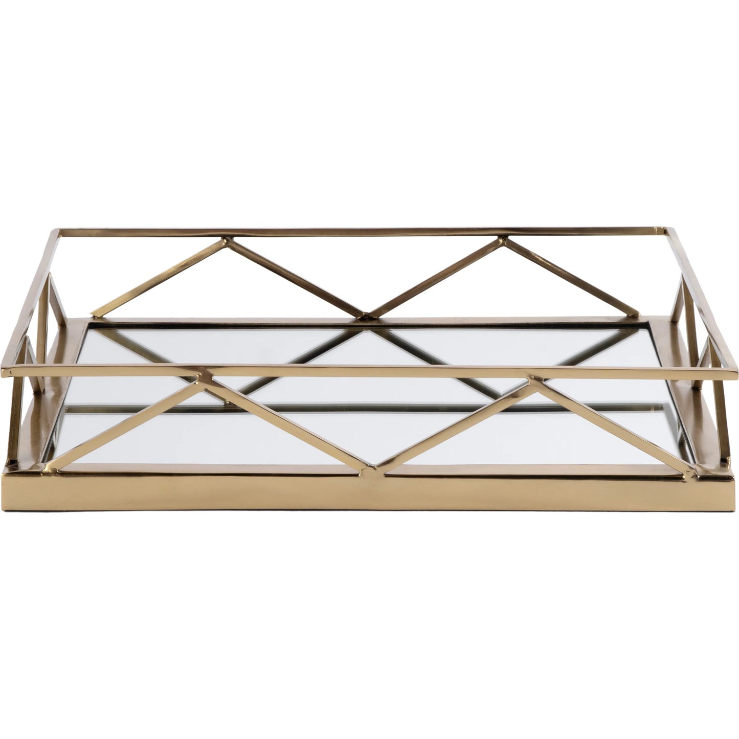 004 SI-2324919 | Additional Silo | Lydon Serving Tray by Butler Specialty Company in gold. Made from stainless steel, glass in a modern style.