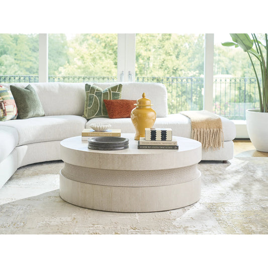 Bianca Round Cocktail Table by Tommy Bahama Home. Made from wood in a unique style.