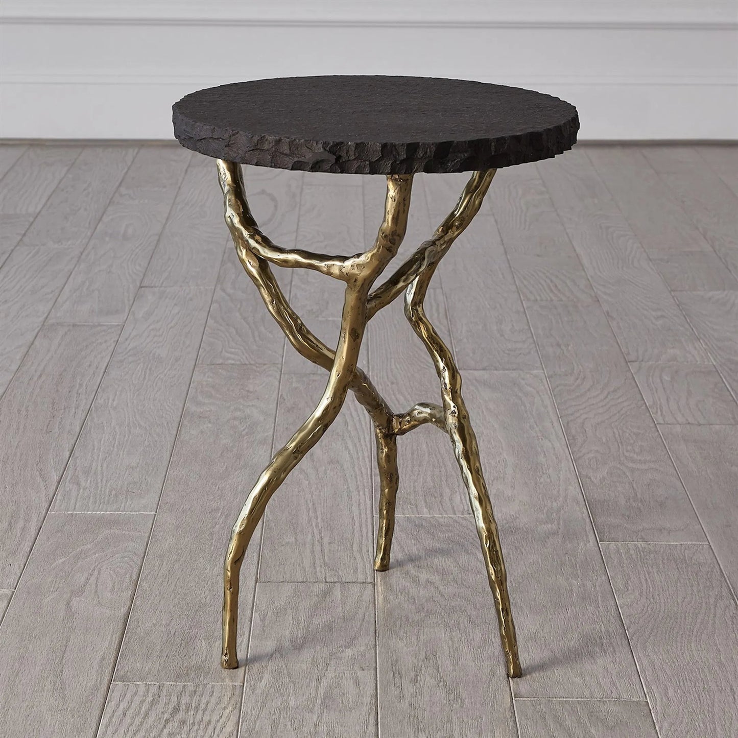 005 SI-2324314 | Lifestyle | Root Table by Global Views. Made from cast iron, iron, honed white marble in a modern style.