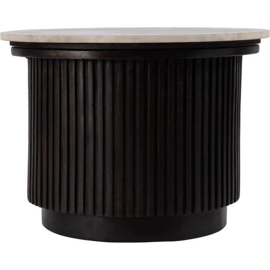 Georgia Side Table by Butler Specialty Company in brown. Made from mango wood, marble in a modern style.