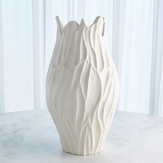 Bloom Vase by Global Views in matte white. Made from unique in a modern style.