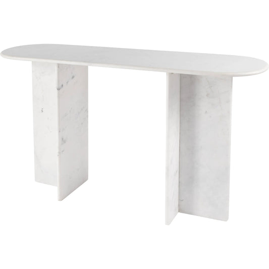Vienna Console Table by Butler Specialty Company in white. Made from banswara marble in a modern style.