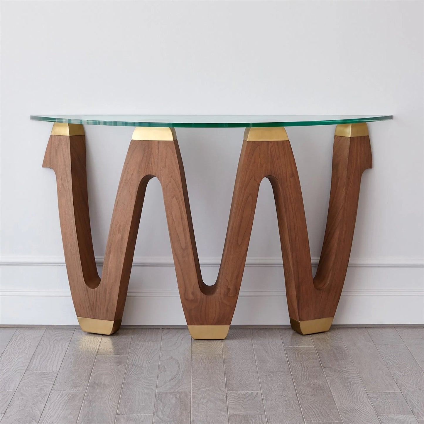 004 SI-2324677 | Additional Silo | Wave Console by Global Views in natural, red and walnut. Made from unique in a modern style.