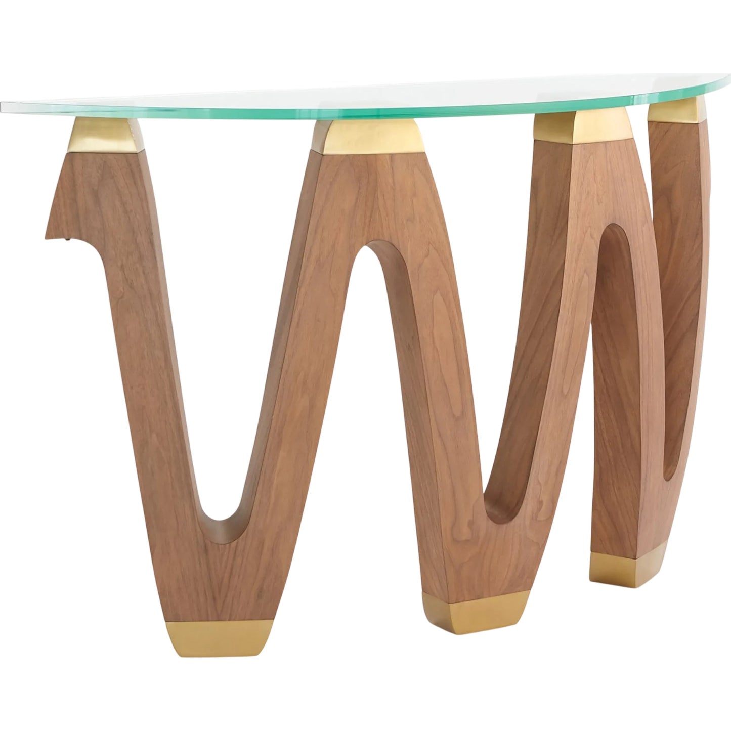 001 SI-2324677 | Primary Silo | Wave Console by Global Views in natural, red and walnut. Made from unique in a modern style.