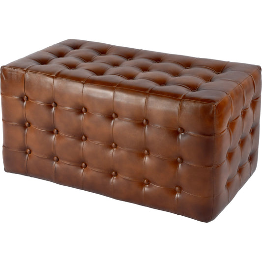 Kingston Leather Upholstered Accent Bench by Butler Specialty Company in brown. Made from leather, manufactured wood in a traditional style.