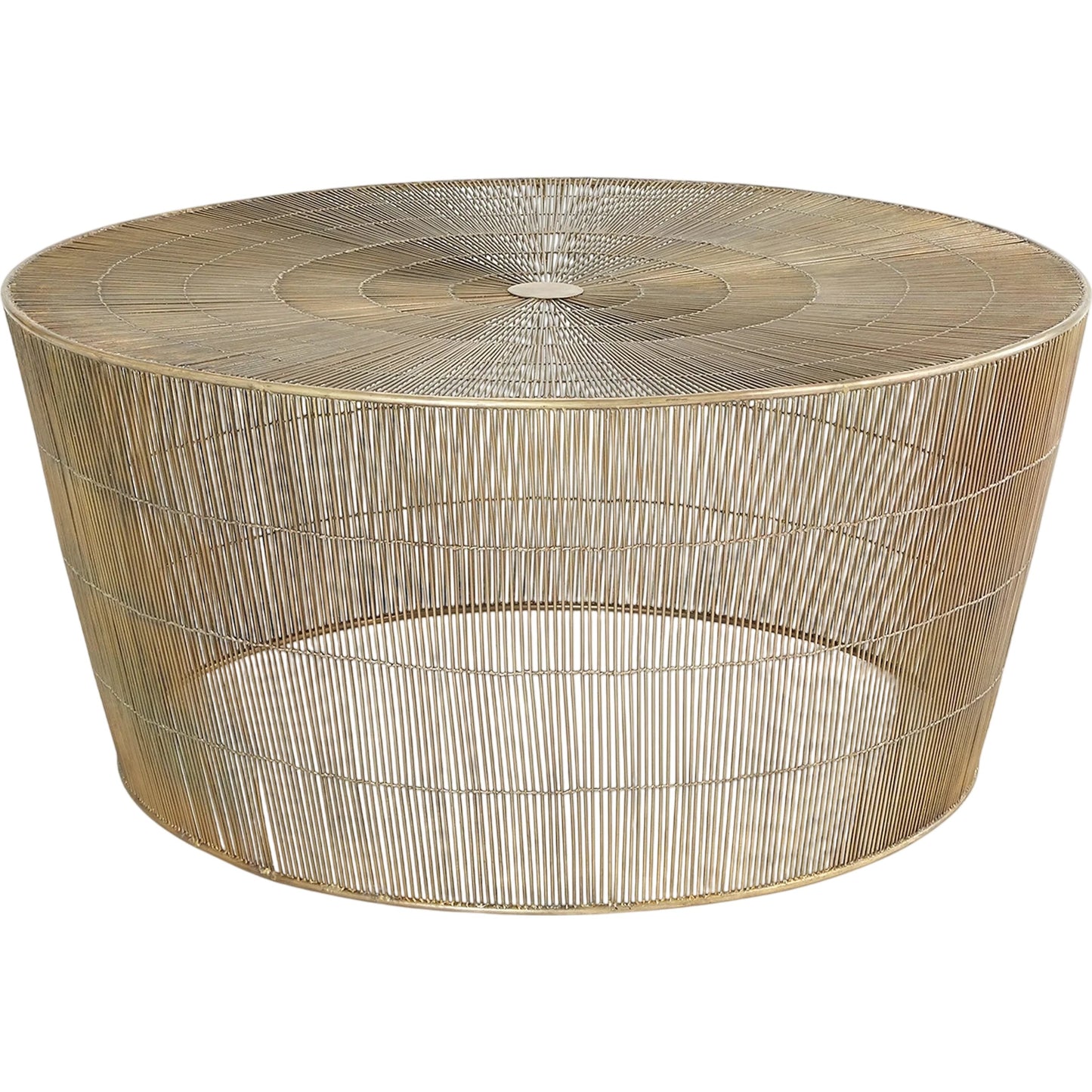 000 SI-2445863 | Primary Silo | Radiance Coffee Table by Global Views in antique brass. Made from iron in a modern style.