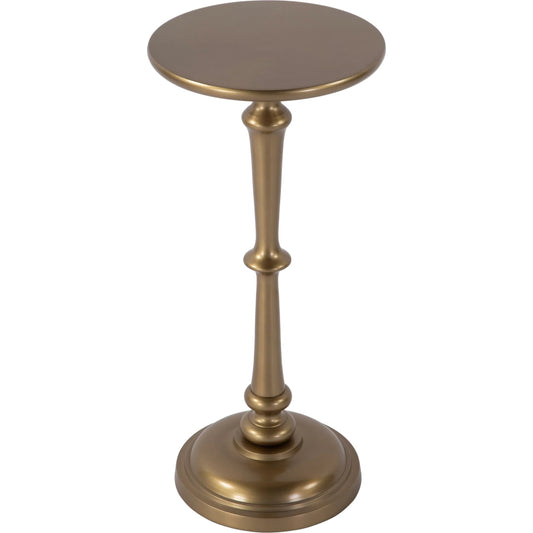 Alisa Pedestal Base End Table by Butler Specialty Company. Made from aluminum in a modern style.