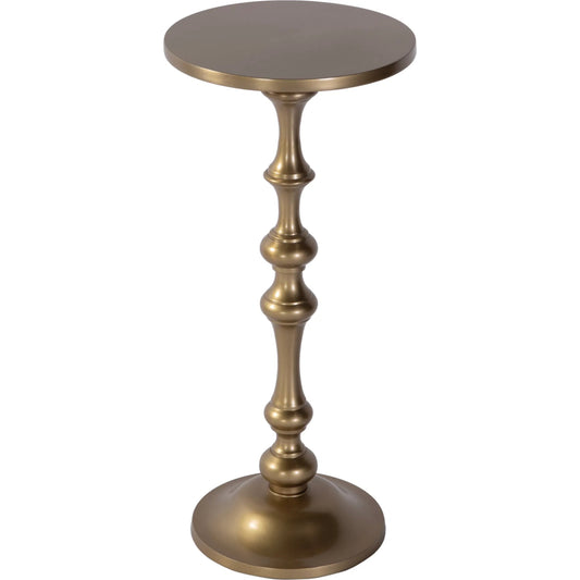 Passeo Pedestal Base End Table by Butler Specialty Company. Made from aluminum in a traditional style.