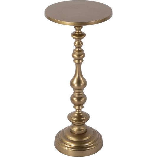 Mario Pedestal Base End Table by Butler Specialty Company. Made from aluminum in a traditional style.