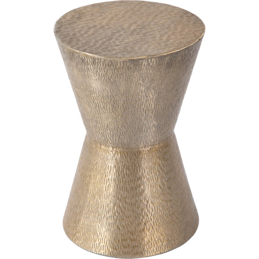Flen Modern End Table by Butler Specialty Company in silver. Made from aluminum in a modern style.