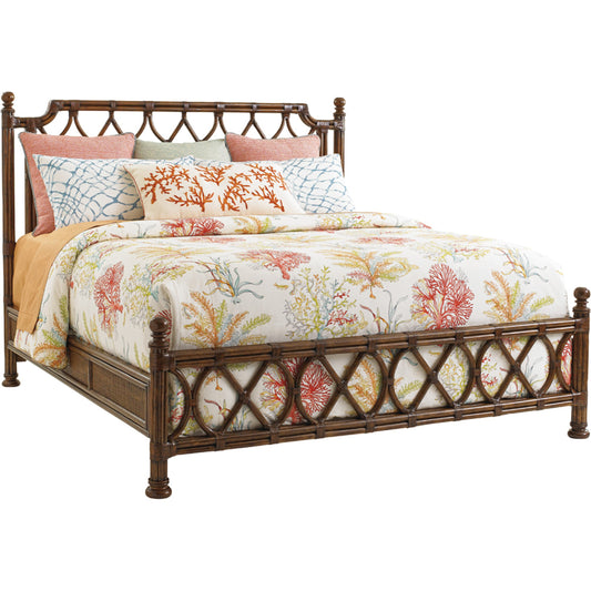 001 SR-836155,SR-836156,SR-836157 | Primary Silo | Island Breeze Rattan Bed by Tommy Bahama Home. Made from unique in a coastal style.