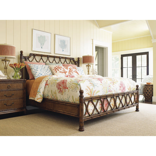 Island Breeze Rattan Bed by Tommy Bahama Home. Made from unique in a coastal style.