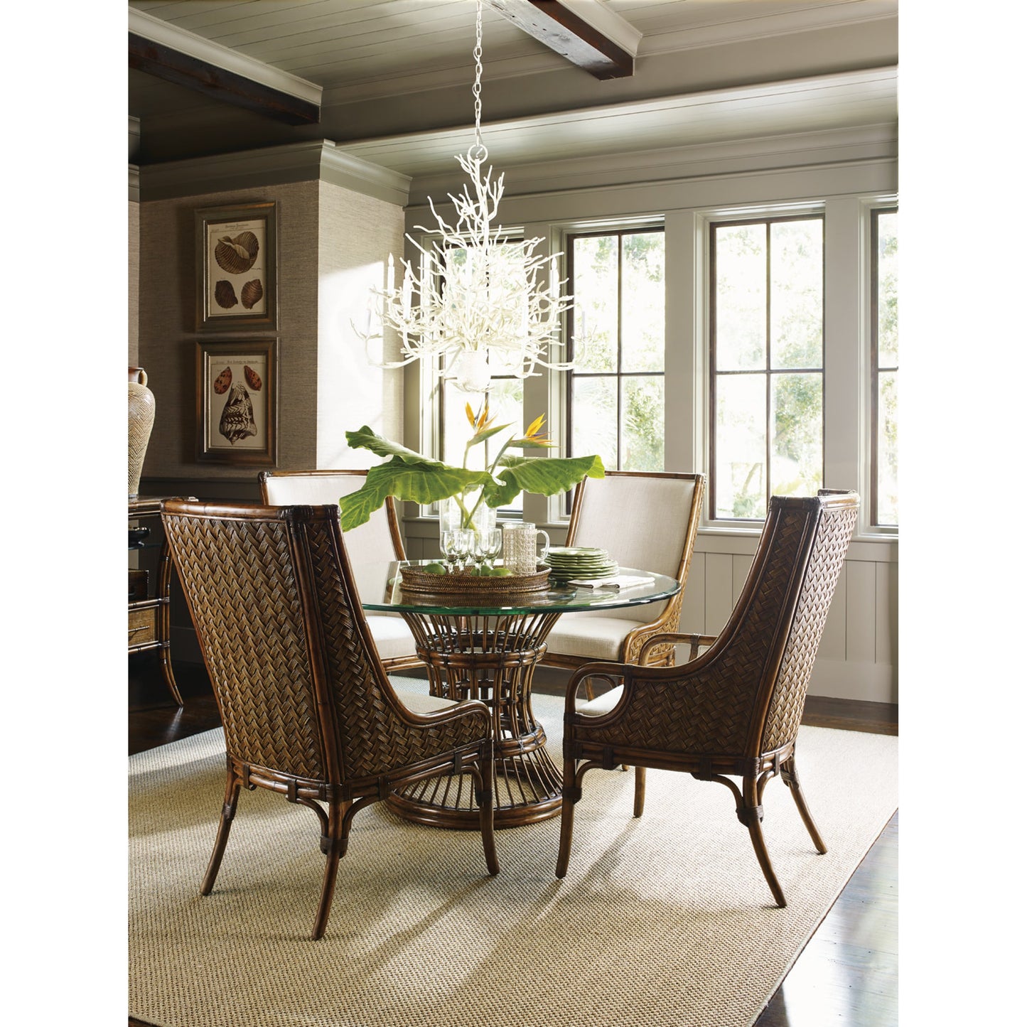 005 SR-836215 | Lifestyle | Latitude Dining Table by Tommy Bahama Home. Made from unique in a coastal style.