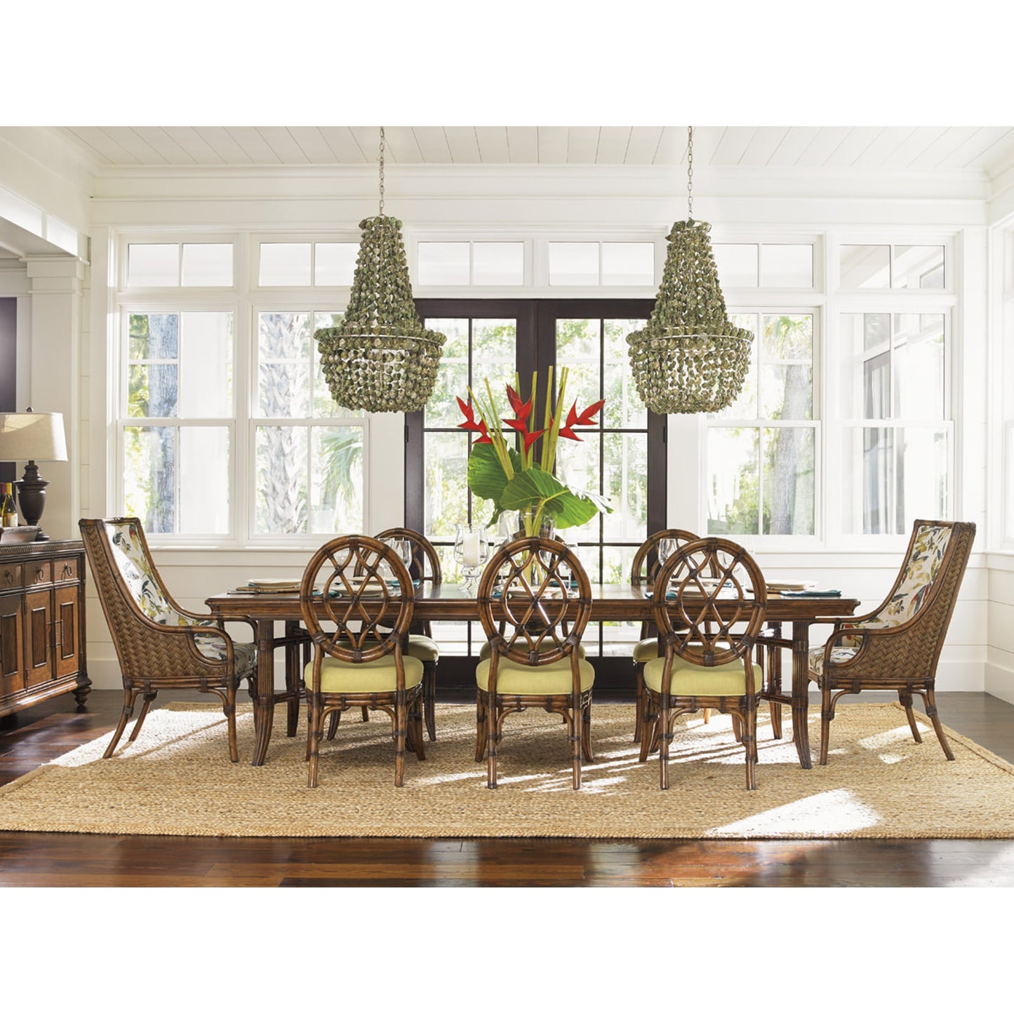 006 SR-836103 | Lifestyle | Fisher Island Rectangular Dining Table by Tommy Bahama Home. Made from unique in a coastal style.