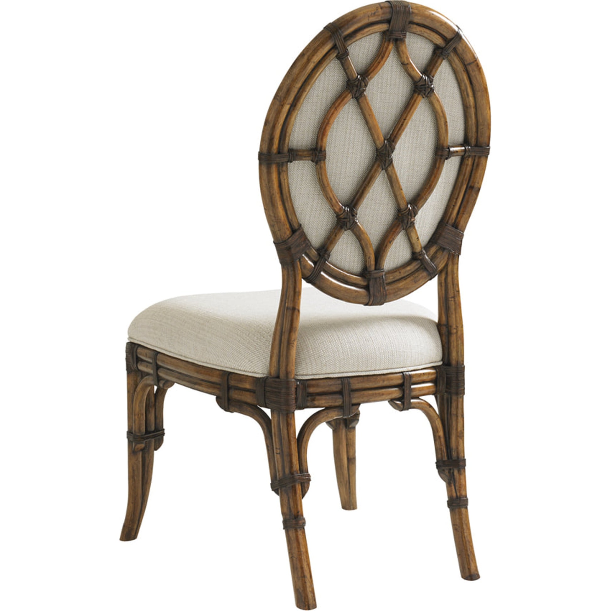 Gulfstream Oval Back Side Chair by Tommy Bahama Home in palm. Made from unique in a traditional style.