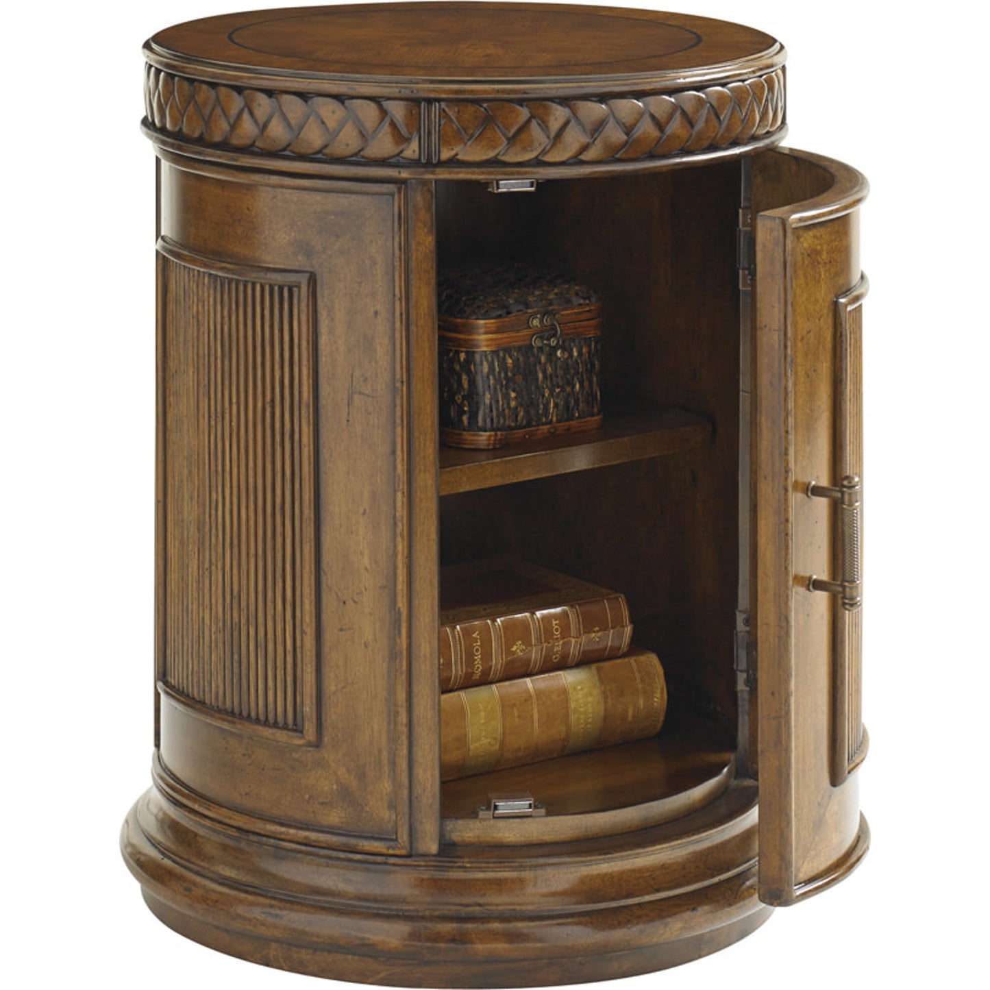 002 SR-835957 | Additional Silo | Belize Round End Table by Tommy Bahama Home. Made from unique in a traditional style.